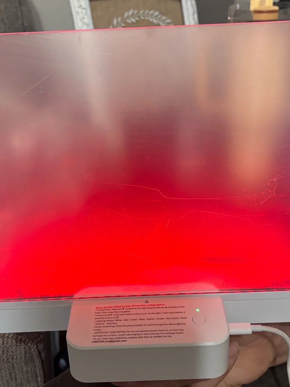 Rechargeable LED Note board with 6 colors 069